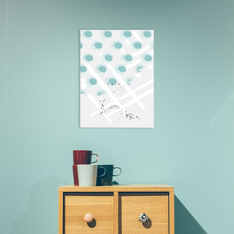 Vivolux | Polka Dot Leinwanddruck Nordic Ästhetik Geometrie Wandkunst Dekor in Pastellfarbe