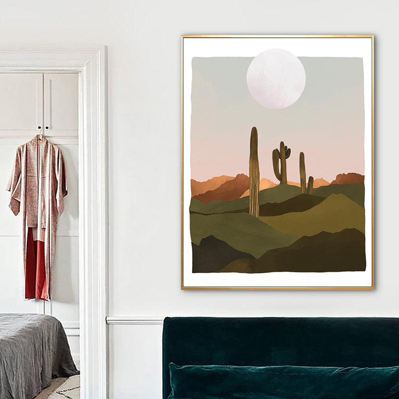 Vivolux | Nordic Scenery Berglandschaft Leinwand Pastellfarbe Texturiertes Wandkunst für Wohnzimmer