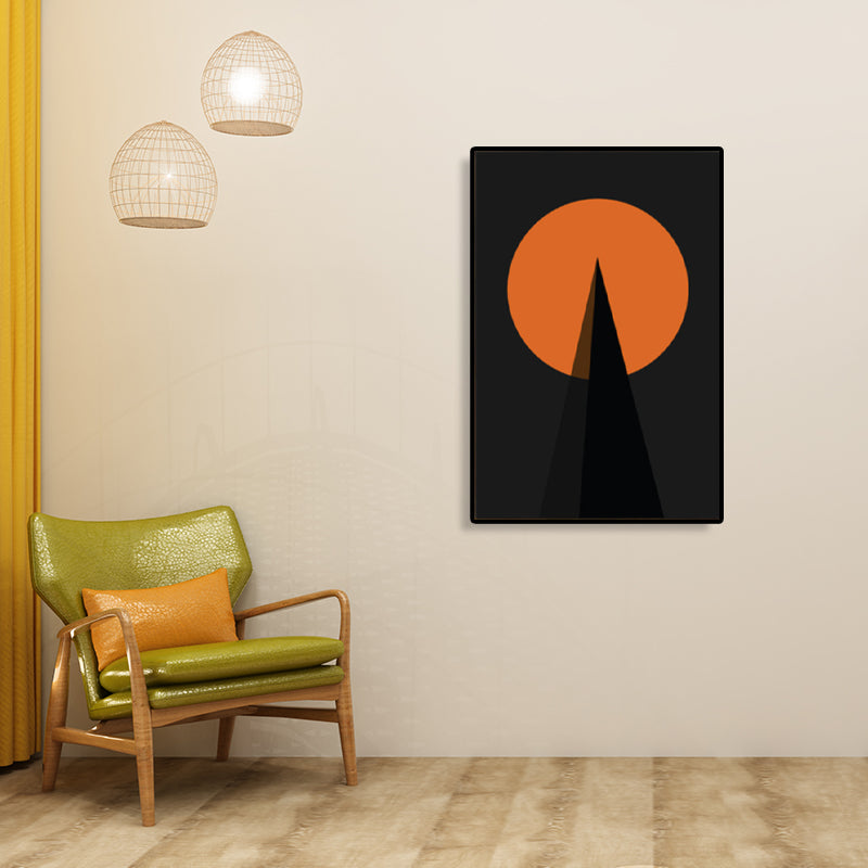 Vivolux | Nordic Style Geometrische Wandkunst Dekor Dunkle Farbe Wohnzimmer Leinwanddruck, Texturiert