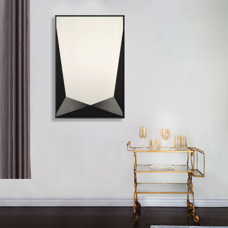 Vivolux | Strukturierte Geometrie Prisma Leinwandkunst Skandinavischer Stil Wanddeko für Hausinterieur, Dunkle Farbe