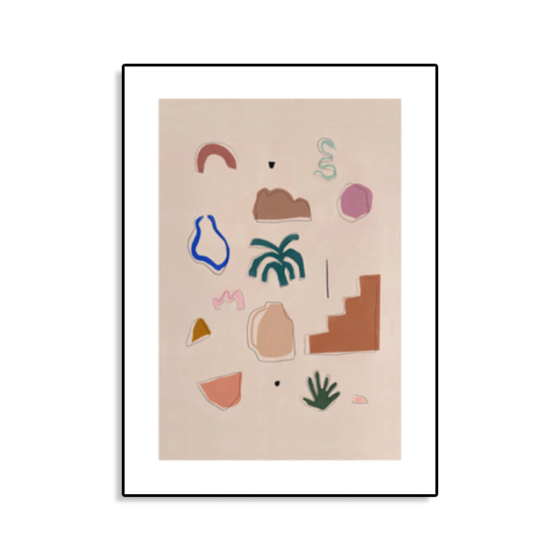 Vivolux | Nordische Wandkunst Dekor Braune Illustration Stillleben Zeug Leinwanddruck für das Wohnzimmer