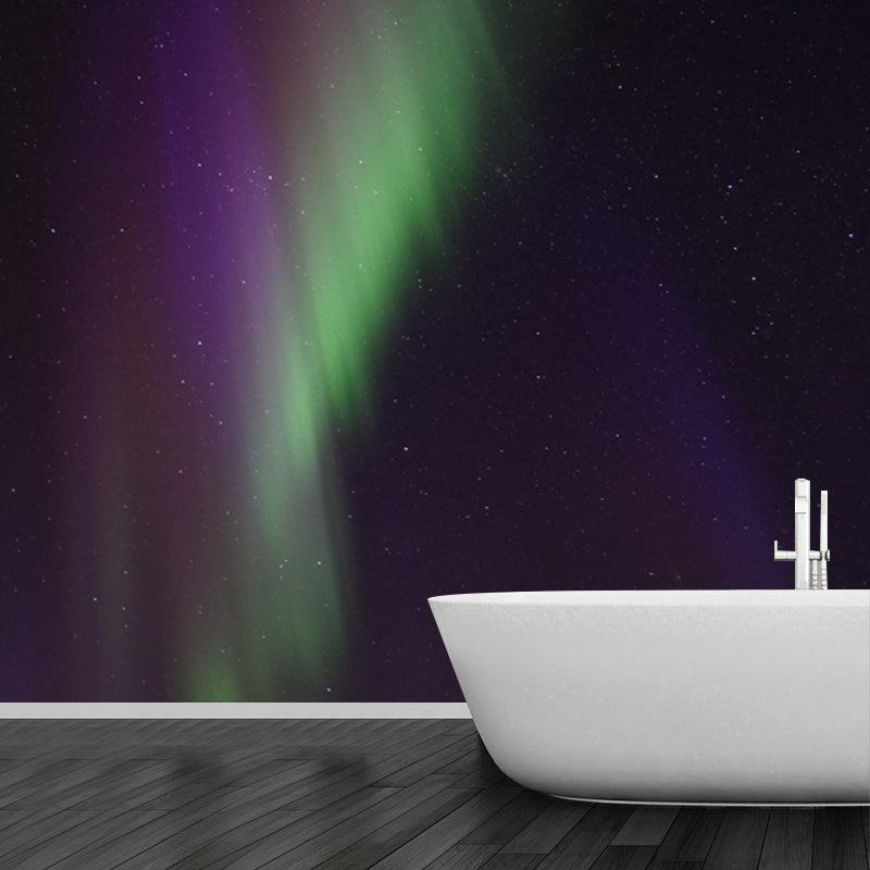 Vivolux | Paarse-Groene Aurora Borealis Wand Vochtbestendige Wanddecoratie voor Woonkamer