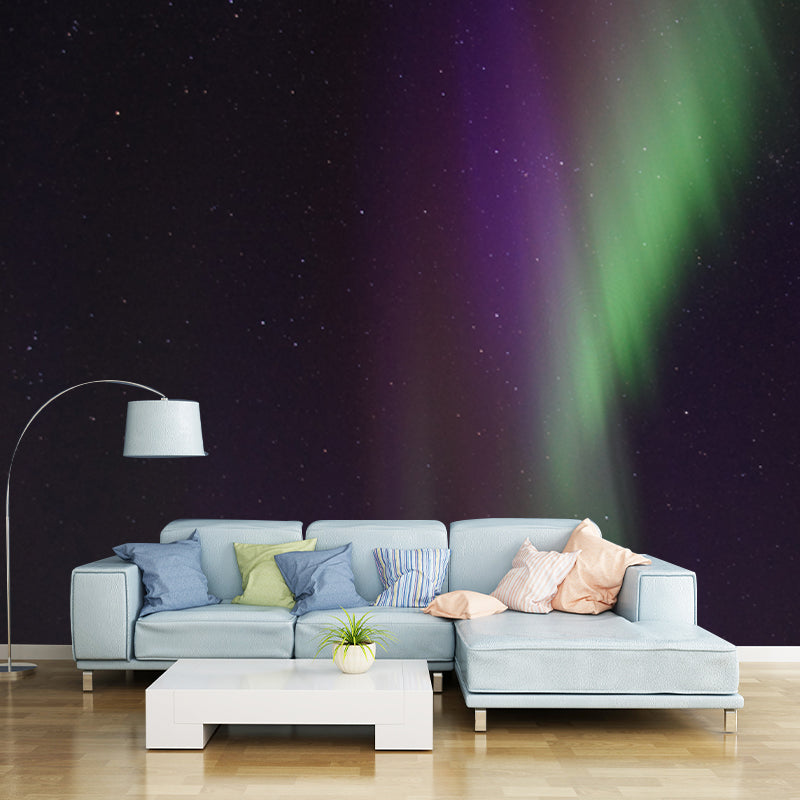 Vivolux | Paarse-Groene Aurora Borealis Wand Vochtbestendige Wanddecoratie voor Woonkamer
