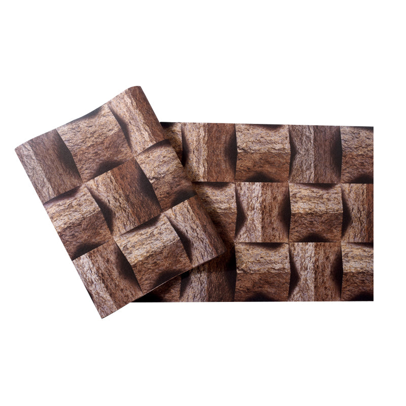 Vivolux | Sandy Yellow 20,5"W x 31'L Vinyl Waterdicht 3D Nep Houten Behang