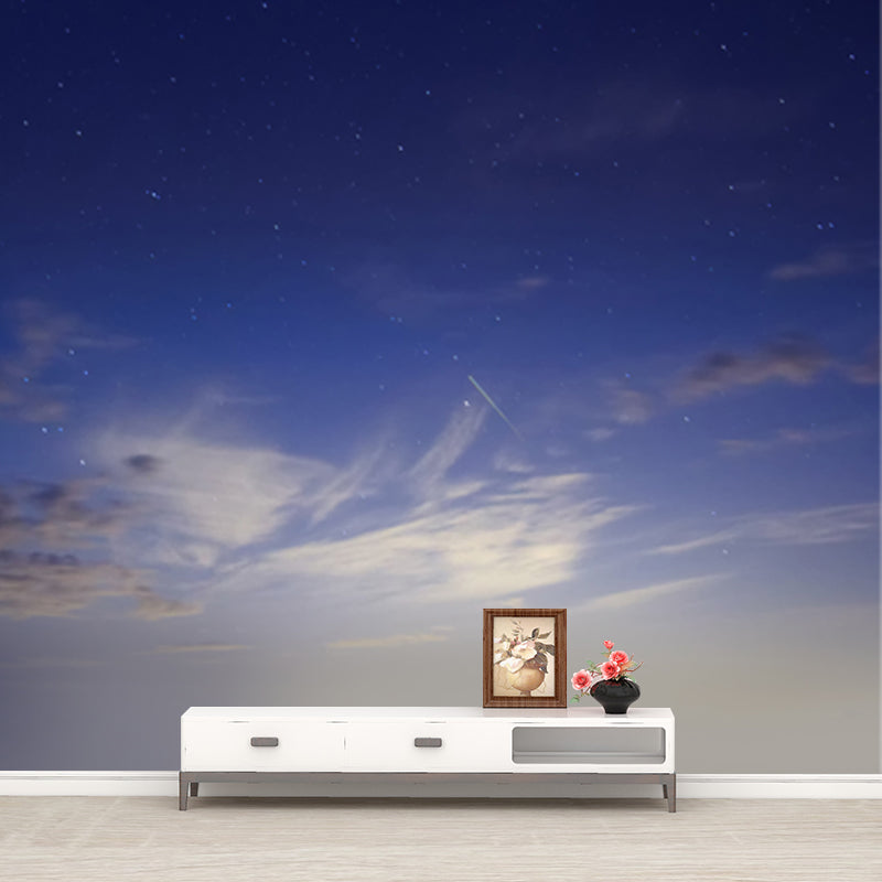 Vivolux | Wolken und Sterne Himmel Wanddekoration Modern Fleckenresistentes Schlafzimmer Wanddekor, Maßanfertigung