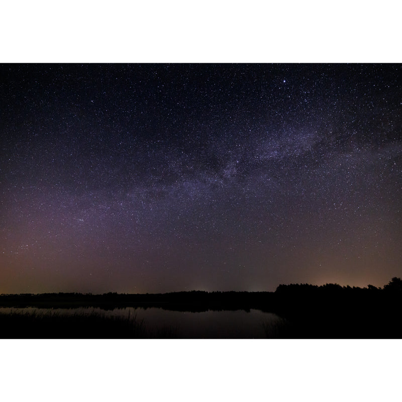 Vivolux | Serenity Nacht Himmel See Landschaft Wandbild für Schlafzimmer Sternenhimmel Wanddekoration, optionale Größe