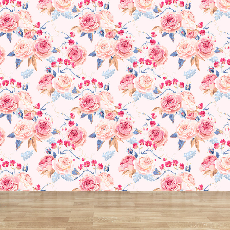Vivolux | Stijlvolle Rozenbloesem Wandbehang Muurkunst Pastel Kleur Bloemen Wandbedekking voor Slaapkamer