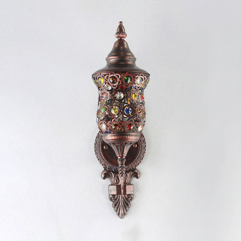 Vivolux | Antieke Koper Urn Wandlamp Boheemse Metaal 1 Lamp Slaapkamer Wandgemonteerde Verlichting