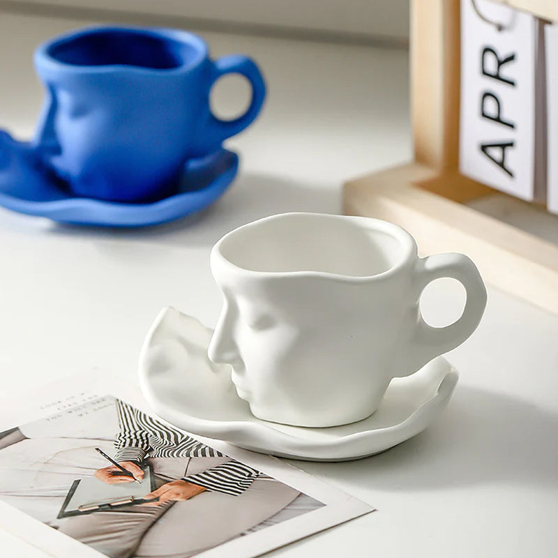 Vivolux | Kyssnades Gesicht keramische Kaffeetasse