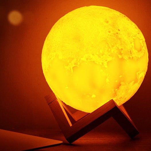 Vivolux | Kreative Mini Wiederaufladbare 3D Gedruckte Mond 1-Licht LED Tischlampe