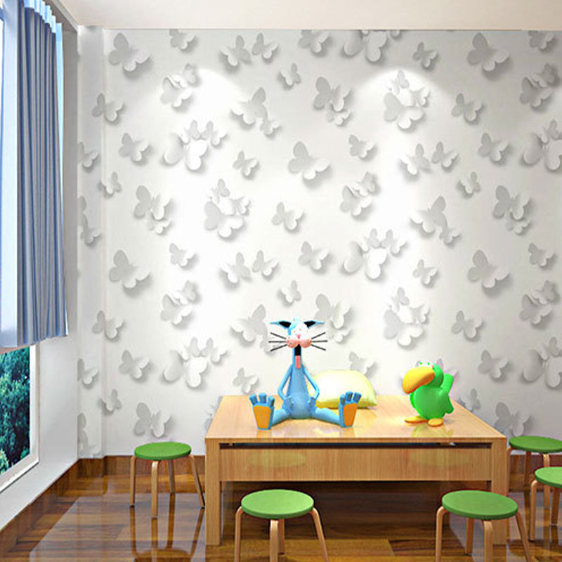 Vivolux | Scandinavisch Minimalistische Wanddecoratie 3D Vlinder Behang voor Kinderen, 20,5 in x 33 ft