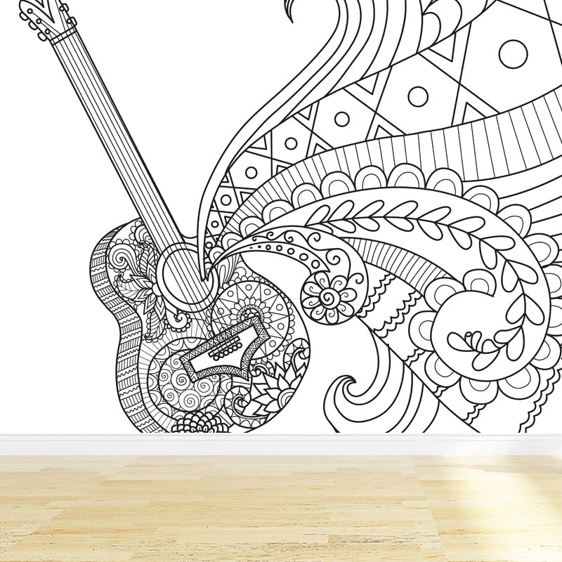 Vivolux | Kinderen Fantasy Geheim Tuin Muur Decal Zwart-wit Waterdichte Wandkunst voor Kamer