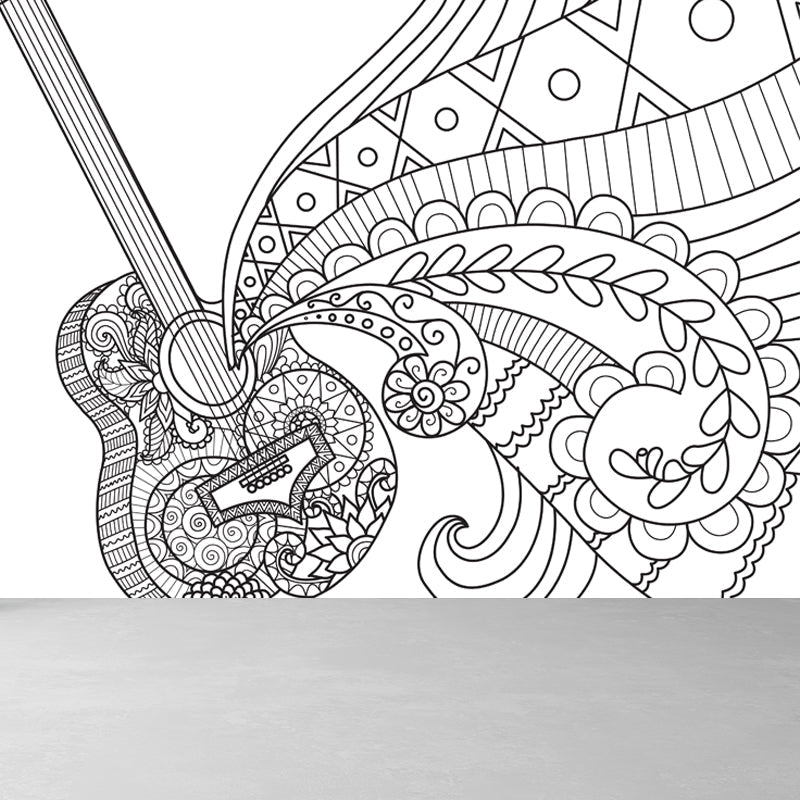 Vivolux | Kinderen Fantasy Geheim Tuin Muur Decal Zwart-wit Waterdichte Wandkunst voor Kamer
