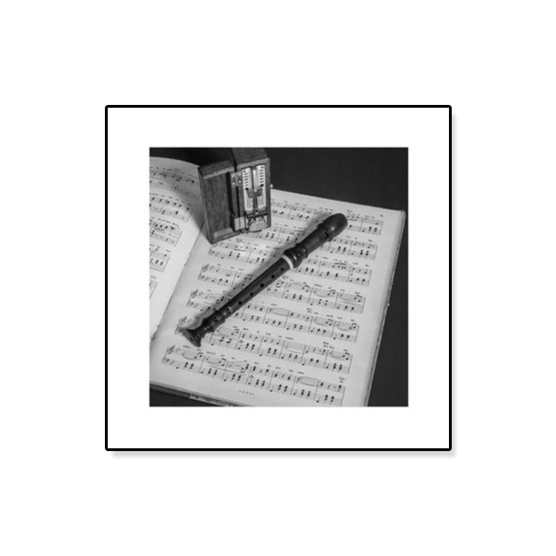 Vivolux | Schwarz-weißer musikalischer Leinwanddruck Texturiertes Wandkunstdekor für Flur, Mehrere Größen