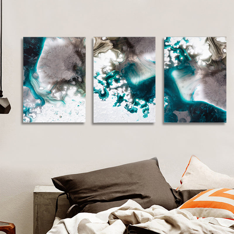 Vivolux | Seltsame grafische Malereien Kunstdruck Abstrakter Expressionismus Leinwand Wanddekoration, Set von 3