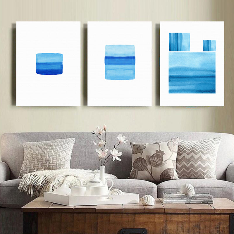 Vivolux | Seltsame grafische Malereien Kunstdruck Abstrakter Expressionismus Leinwand Wanddekoration, Set von 3