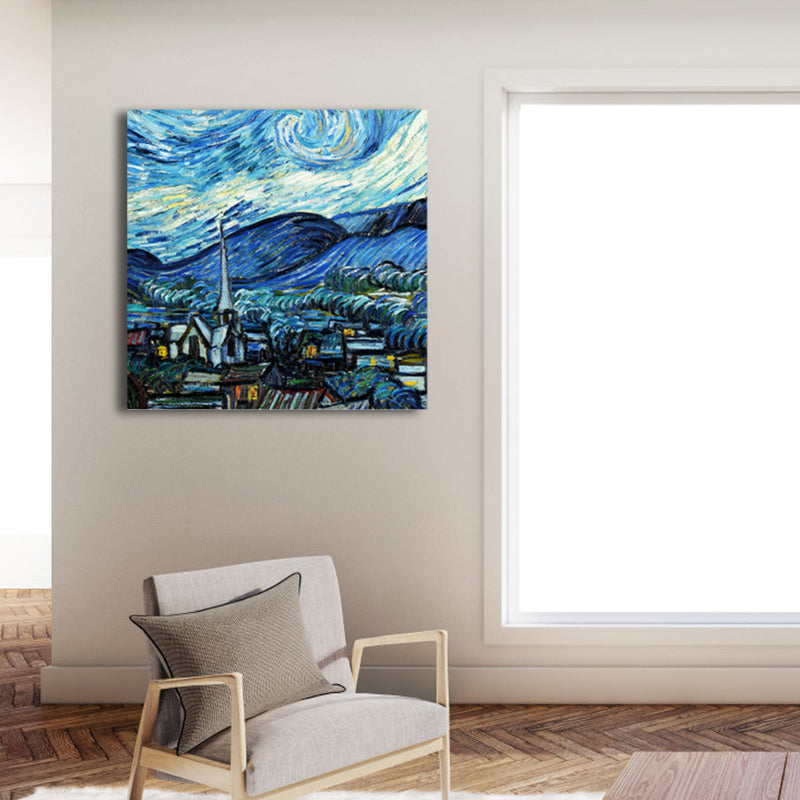 Vivolux | Van Gogh Natur Landschaft Malerei Traditionelles Leinwand Wandkunst Druck in Sanften Farben