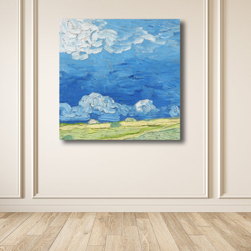 Vivolux | Van Gogh Natur Landschaft Malerei Traditionelles Leinwand Wandkunst Druck in Sanften Farben