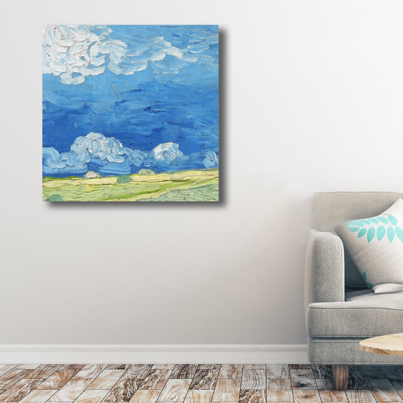 Vivolux | Van Gogh Natur Landschaft Malerei Traditionelles Leinwand Wandkunst Druck in Sanften Farben