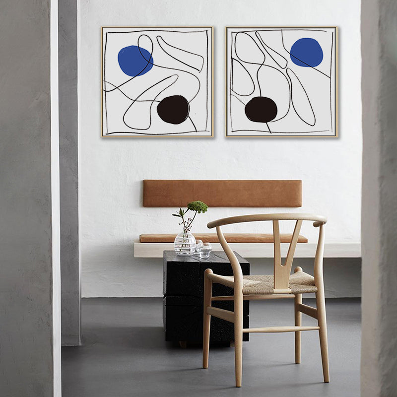 Vivolux | Skandinavische abstrakte Leinwandkunst Pastellfarbe texturierte Wanddekoration für das Wohnzimmer