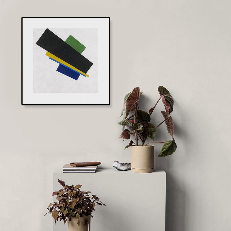 Vivolux | Pastellfarbe Abstrakter Expressionismus Leinwanddruck Geometrische Wandkunst Dekor für die Küche