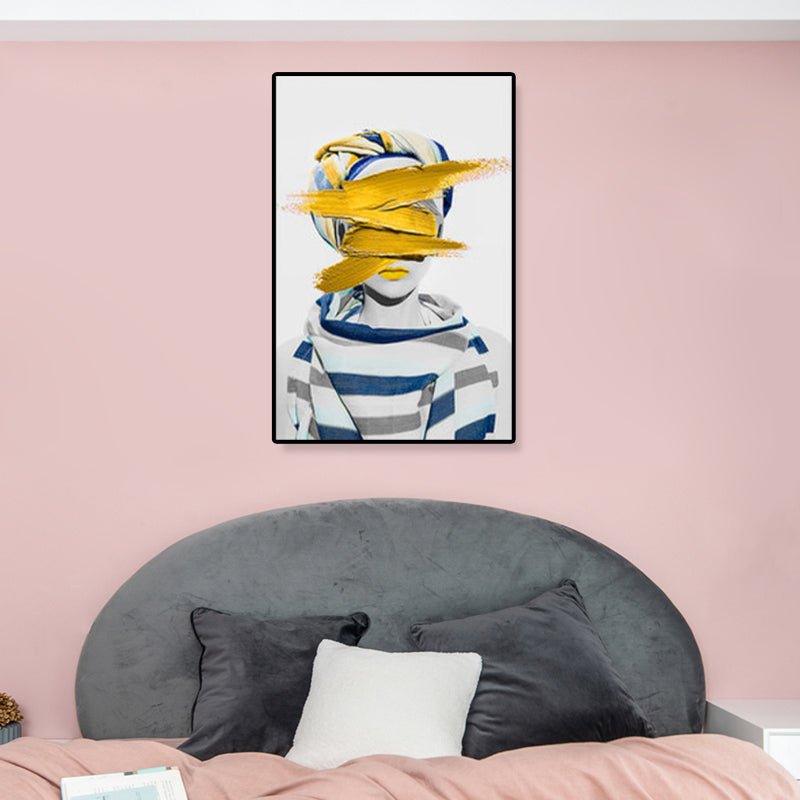 Vivolux | Texturiertes Mixed-Media-Fashion-Mädchen Gemälde Leinwand Glam Wandkunst Dekor für das Spielzimmer