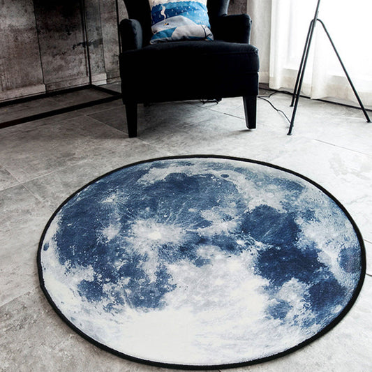 Vivolux | Nordic Planet patroon tapijt grijs en zwart polyester tapijt antislip achterkant wasbaar huisdiervriendelijk vloerkleed voor thuis