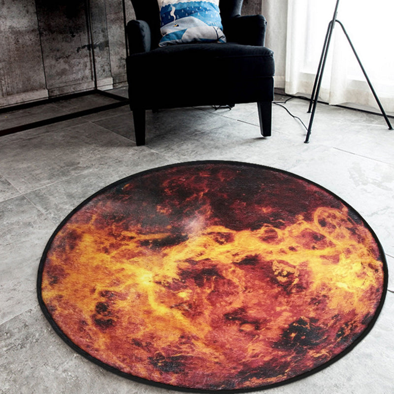 Vivolux | Nordic Planet patroon tapijt grijs en zwart polyester tapijt antislip achterkant wasbaar huisdiervriendelijk vloerkleed voor thuis