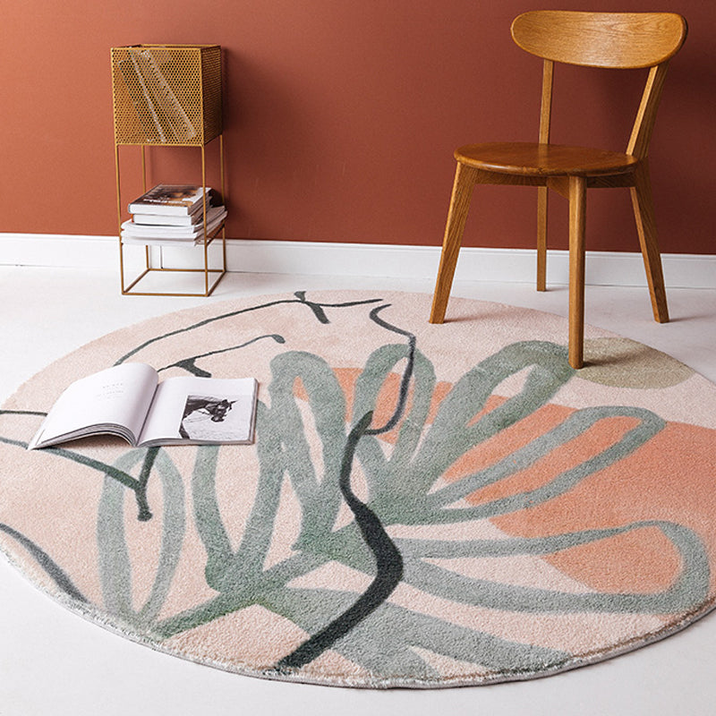 Vivolux | Roter und pinker abstrakter Teppich Polyester moderner Teppich haustierfreundlich waschbar rutschfester Teppich für das Wohnzimmer