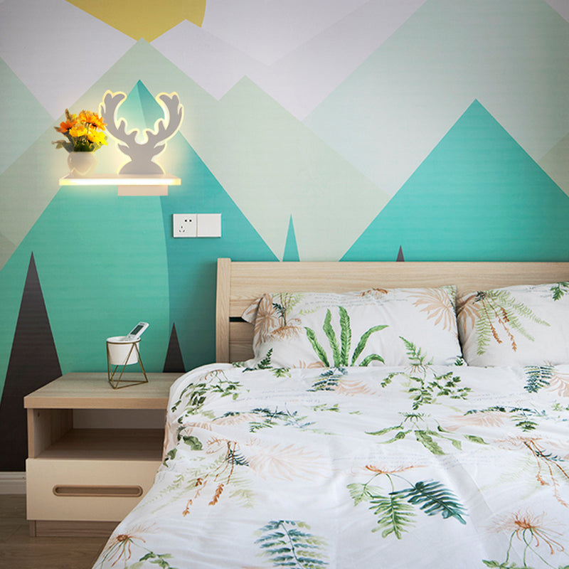Vivolux | Volwassen Kind Slaapkamer Wandlamp met Plank Acryl Hedendaagse Wandlamp in Wit