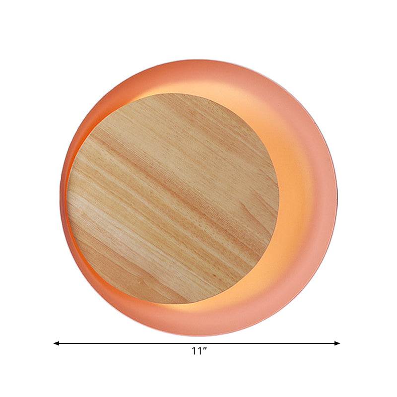 Vivolux | Roze Eclipse View Wandlamp Macaron Loft Hout LED Wandlamp voor Trap Badkamer