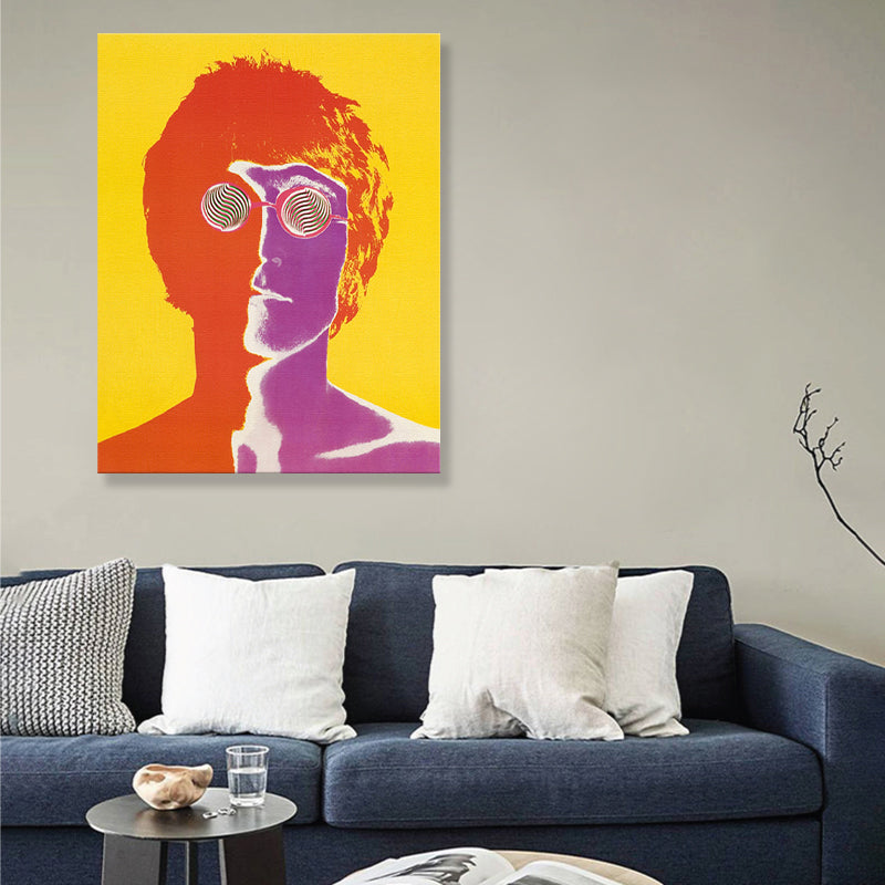 Vivolux | Pop Art Musiker Wanddekoration Leinwand Texturiertes Pastellfarben Gemälde für das Arbeitszimmer