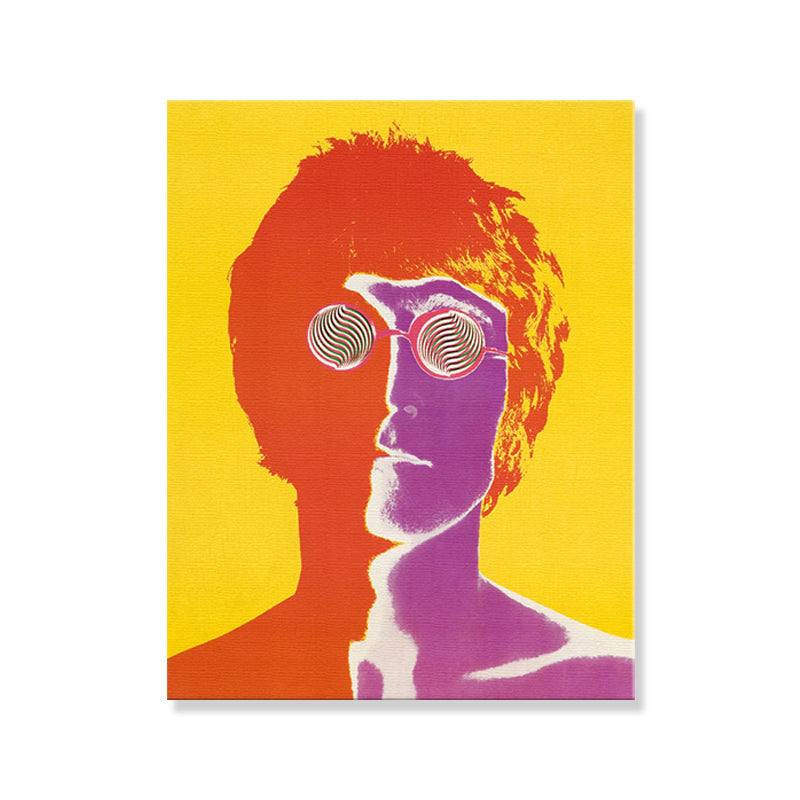 Vivolux | Pop Art Musiker Wanddekoration Leinwand Texturiertes Pastellfarben Gemälde für das Arbeitszimmer