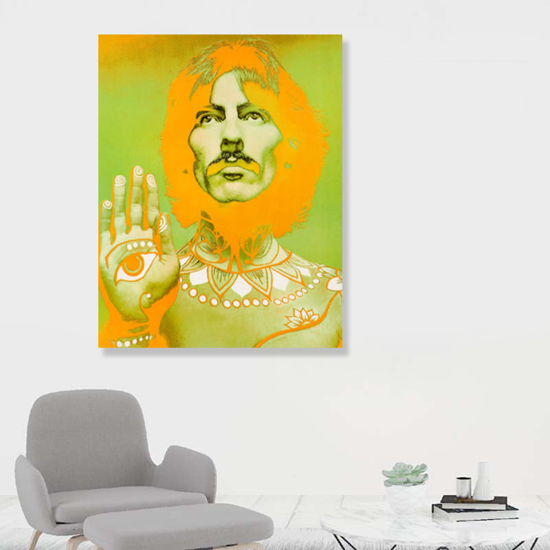 Vivolux | Pop Art Musiker Wanddekoration Leinwand Texturiertes Pastellfarben Gemälde für das Arbeitszimmer