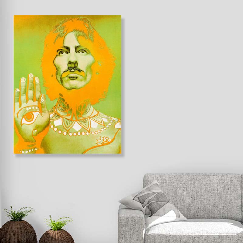 Vivolux | Pop Art Musiker Wanddekoration Leinwand Texturiertes Pastellfarben Gemälde für das Arbeitszimmer