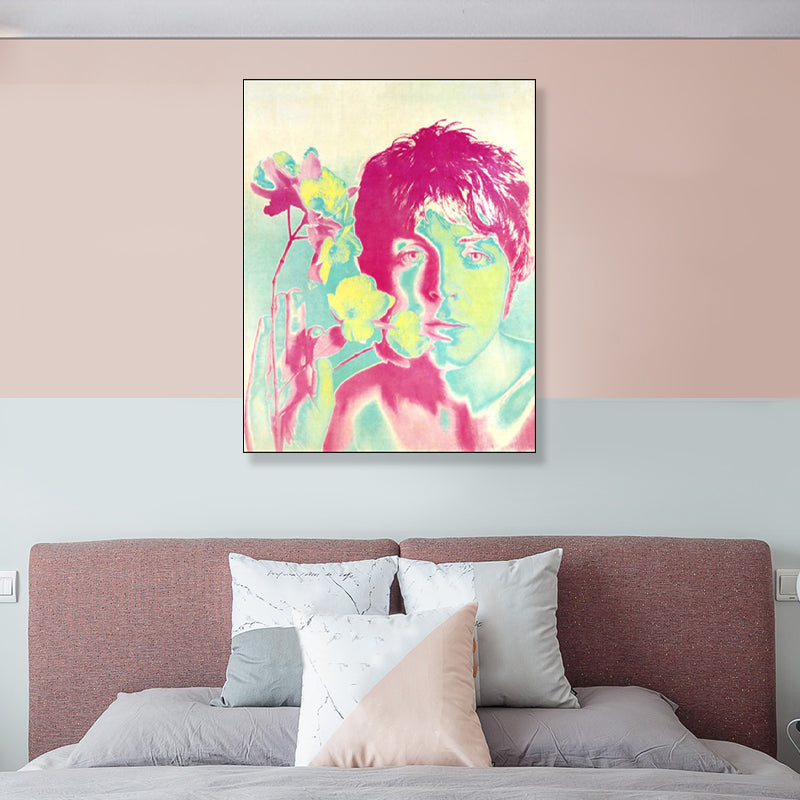 Vivolux | Pop Art Musiker Wanddekoration Leinwand Texturiertes Pastellfarben Gemälde für das Arbeitszimmer