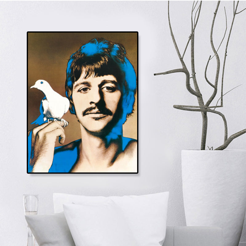 Vivolux | Pop Art Musiker Wanddekoration Leinwand Texturiertes Pastellfarben Gemälde für das Arbeitszimmer