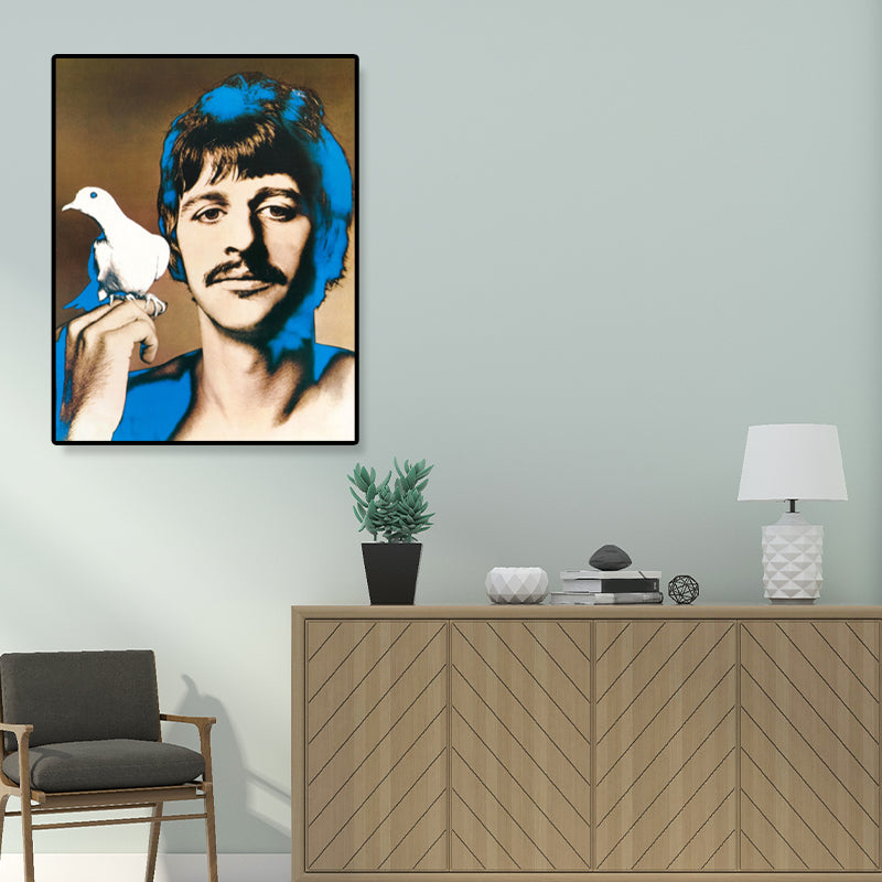 Vivolux | Pop Art Musiker Wanddekoration Leinwand Texturiertes Pastellfarben Gemälde für das Arbeitszimmer