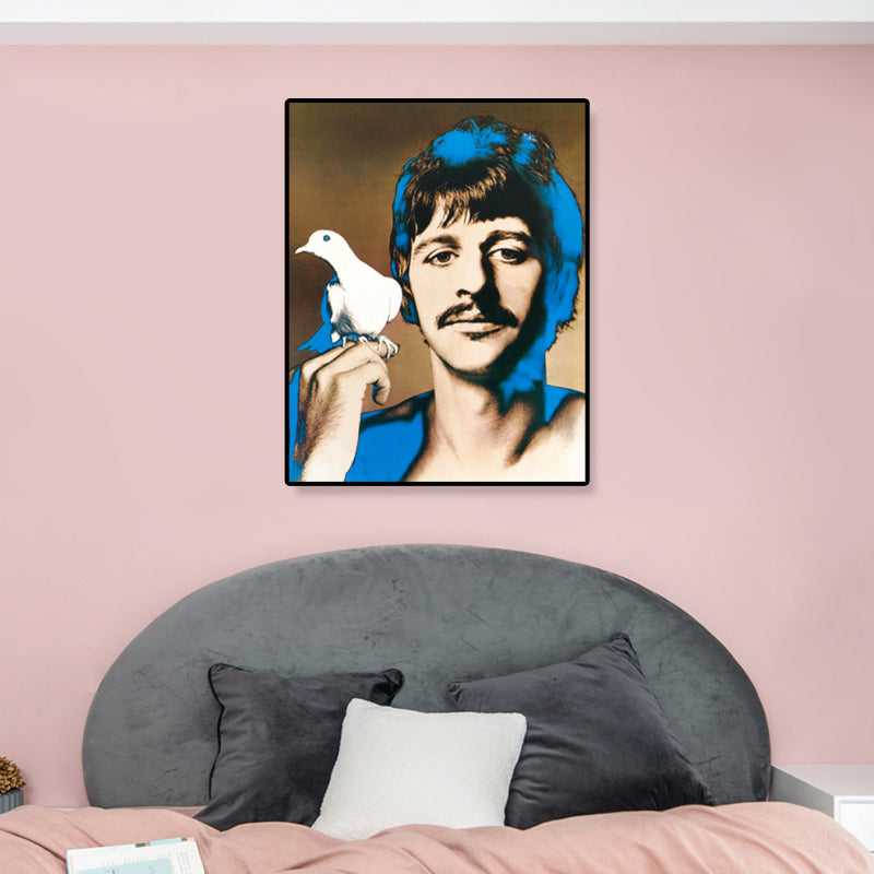 Vivolux | Pop Art Musiker Wanddekoration Leinwand Texturiertes Pastellfarben Gemälde für das Arbeitszimmer