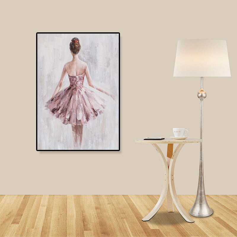 Vivolux | Tanz Mädchen im Kleid Leinwanddruck Sanfte Farben Glam Stil Malerei für Wohnzimmer