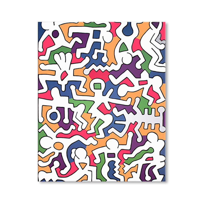Vivolux | Weißes Puzzle-Grafik-Leinwanddruck-texturiertes Wanddekor für das Gästezimmer, mehrere Größen