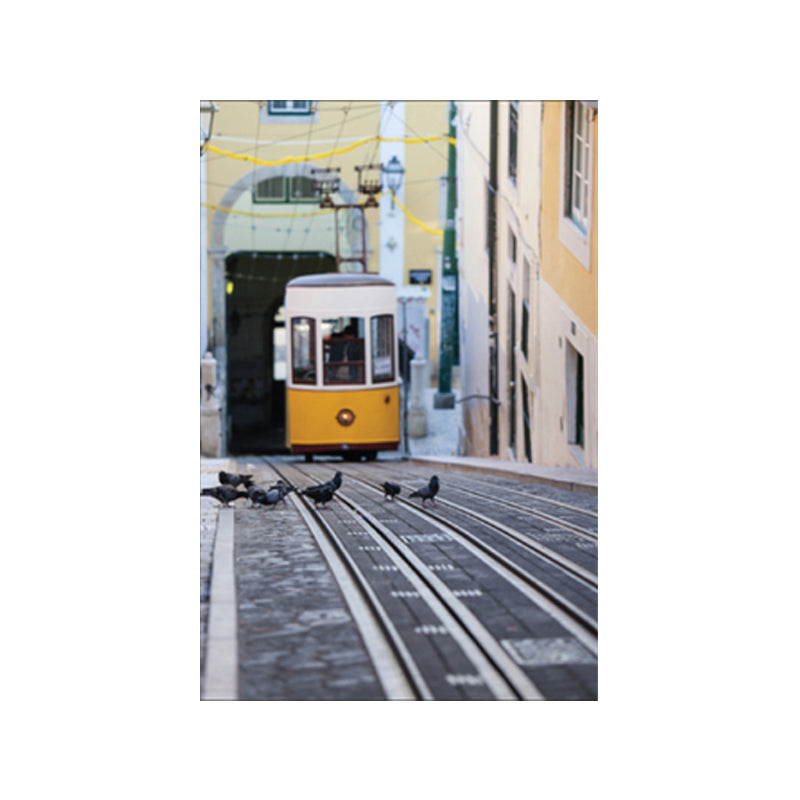 Vivolux | Nostalgische Fotografische Stadtbahn-Leinwand Jungenzimmer Verkehr Wandkunst Druck
