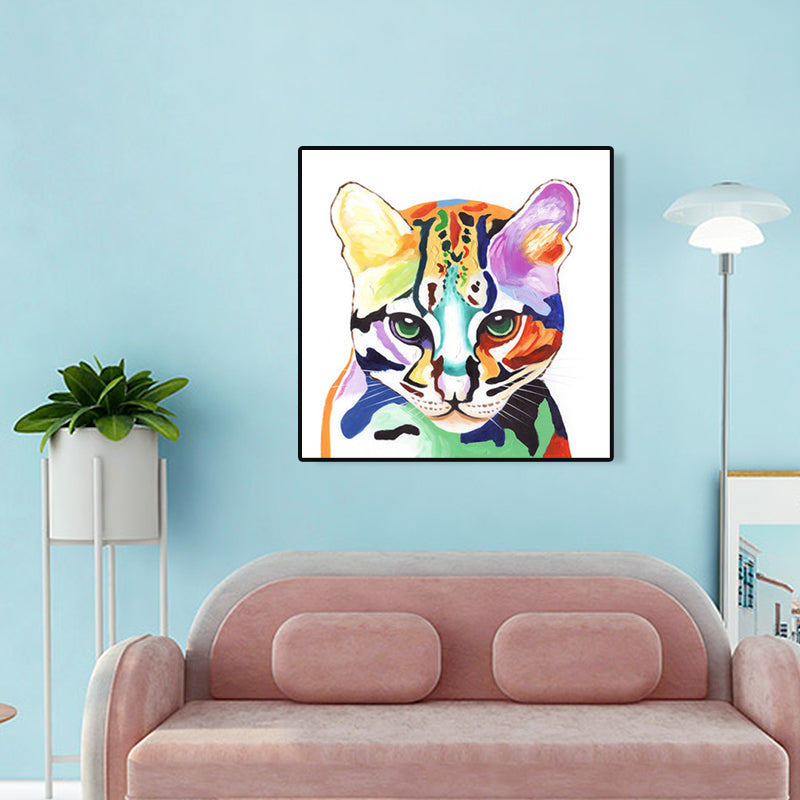 Vivolux | Pop Art Stylisches Tiermuster Wanddeko Helle Farbe Esszimmer Eingewickelte Leinwand