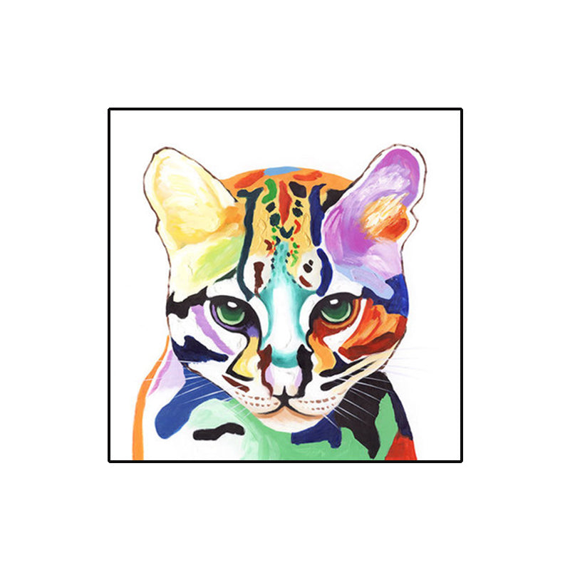 Vivolux | Pop Art Stylisches Tiermuster Wanddeko Helle Farbe Esszimmer Eingewickelte Leinwand