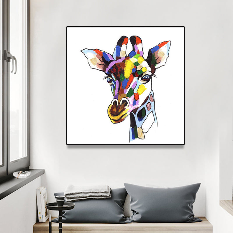 Vivolux | Pop Art Stylisches Tiermuster Wanddeko Helle Farbe Esszimmer Eingewickelte Leinwand