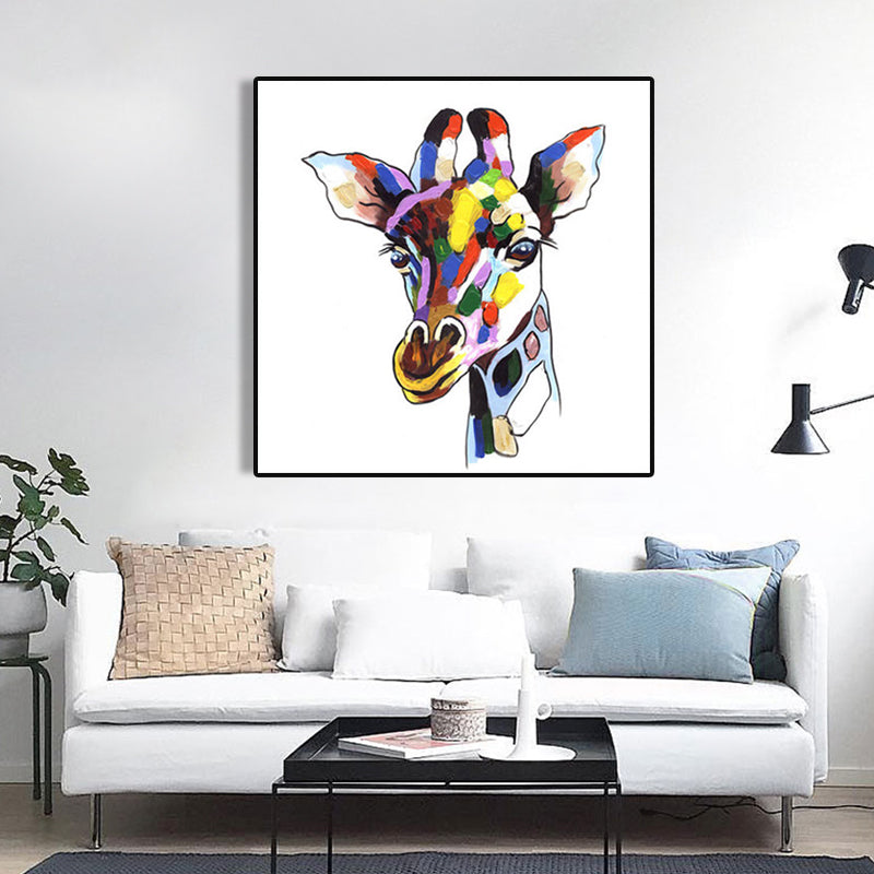 Vivolux | Pop Art Stylisches Tiermuster Wanddeko Helle Farbe Esszimmer Eingewickelte Leinwand