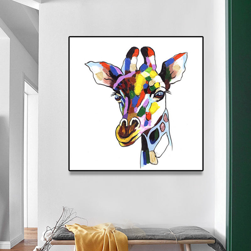 Vivolux | Pop Art Stylisches Tiermuster Wanddeko Helle Farbe Esszimmer Eingewickelte Leinwand