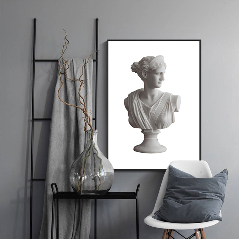 Vivolux | Weißes Top-Skulptur Gemälde Zeitgenössische Texturierte Leinwand Wandkunst für das Wohnzimmer