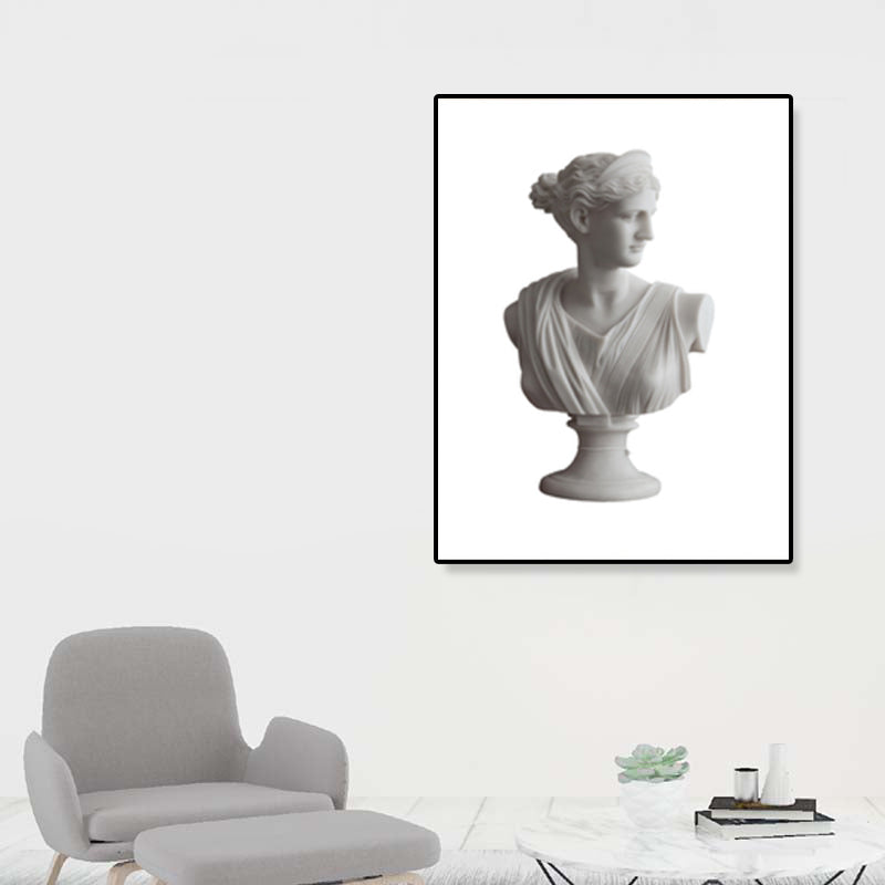 Vivolux | Weißes Top-Skulptur Gemälde Zeitgenössische Texturierte Leinwand Wandkunst für das Wohnzimmer