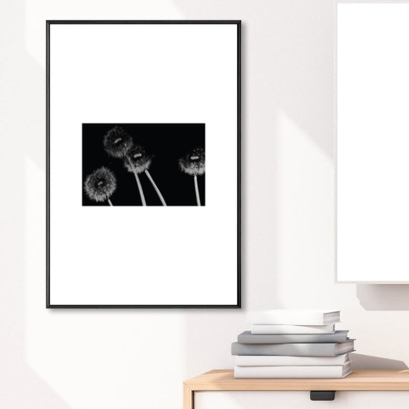 Vivolux | Retro-Stil Foto Botanics Leinwand Dunkel Färbig Texturiertes Wandkunst Druck für Wohnzimmer